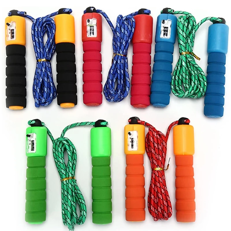 Aosidan Adjustable length Jump Rope with Counter, Thick Anti-Slip Handle for Both Children & Adult 1Pcs – Random Color  (ASD-2005)